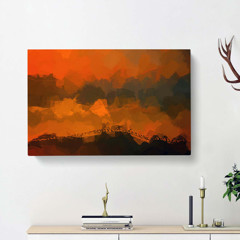 Hills In Tuscany Italy In Abstract - Wrapped Canvas Painting, 35cm H x 50cm W x 3cm D