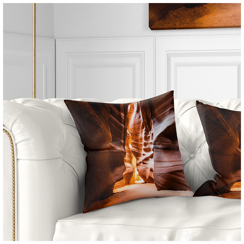 Coussin Antelope Canyon in Sunshine, 16 po x 1 po, Coussin décoratif