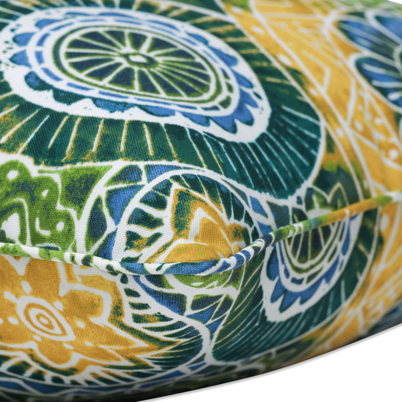 Floral Outdoor Reversible Throw Pillow