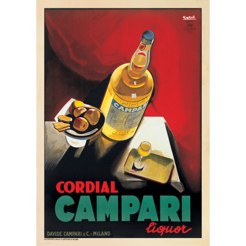 Cordial Campari by Marcello Nizzoli - Wrapped Canvas Print, 76cm H x 51cm W