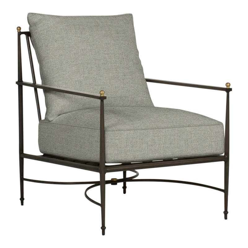 Chaise de patio avec coussins Roma, Welt, Perigold Play Sage