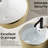 33＂Tall Vitreous China Circular Bathroom Pedestal Sink, Modern One-piece Pedestal Sink With Overflow-112510955