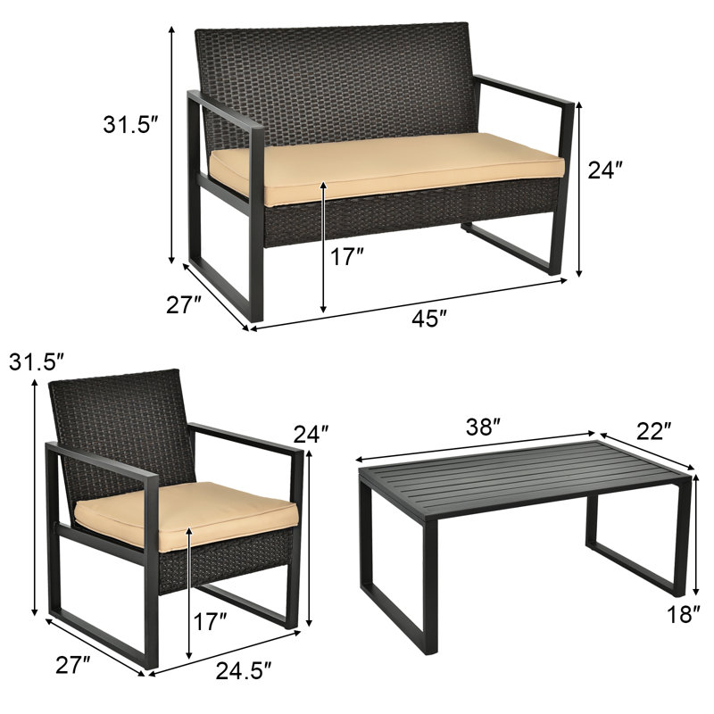 Burkhead 8 - Person Patio Conversation Set with Cushions