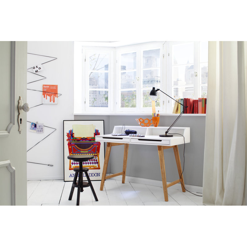 Padula Solid Wood Base Writing Desk