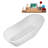 60" Streamline Soaking Freestanding Tub and Tray With Internal Drain-101698051
