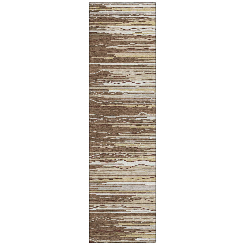  Machine Washable Indoor/Outdoor Chantille ACN996 Paprika Area Rug, Runner 2'3" x 7'6"