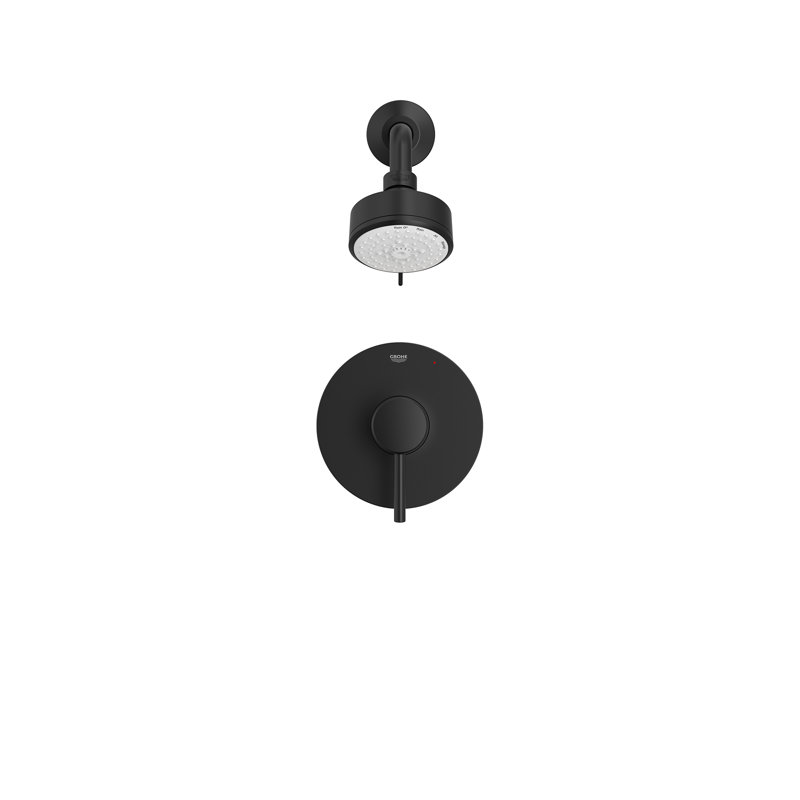 Concetto™ Shower Faucet with Rough-in Valve, Matte Black