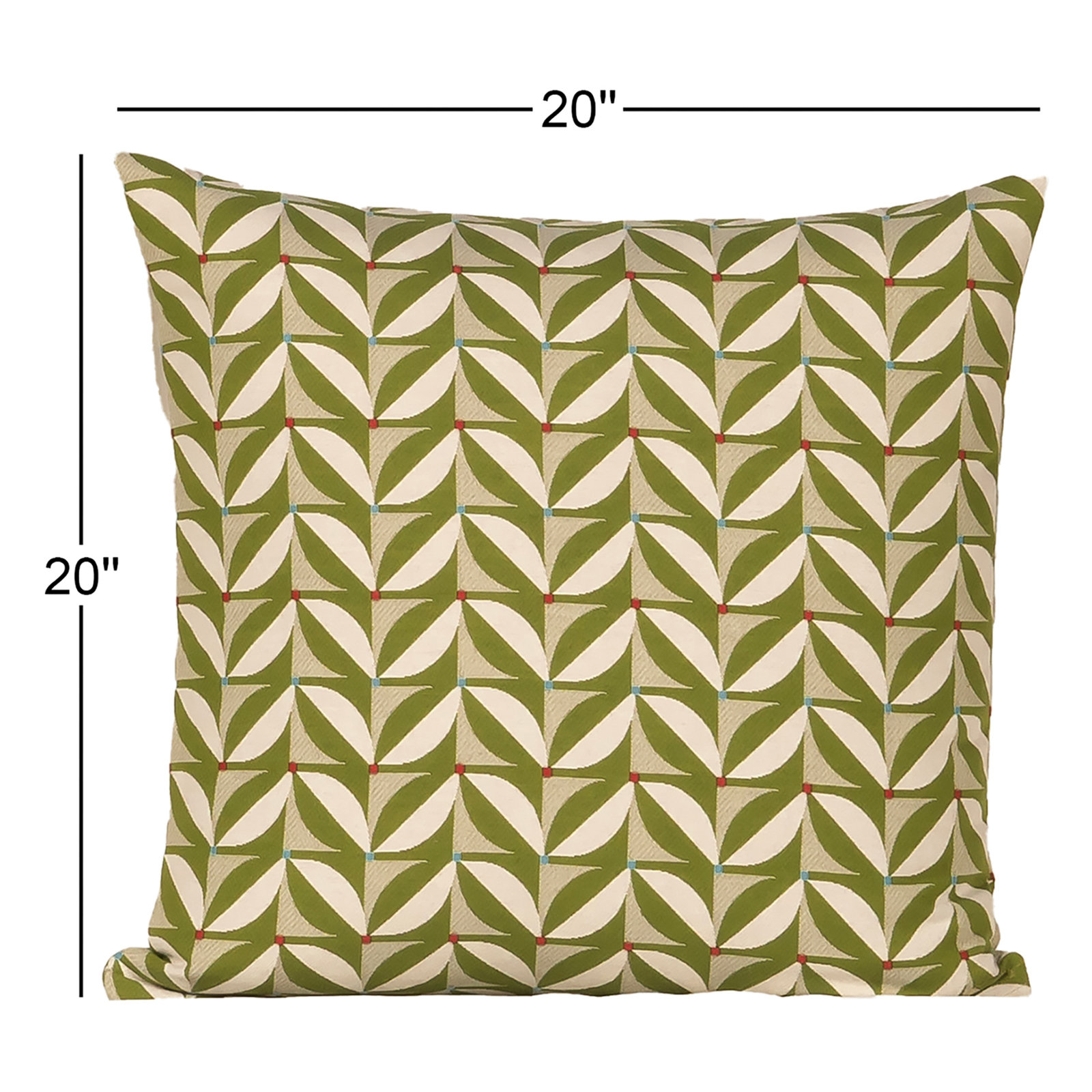 Mattelynn 20" x 20" Pillow Cover & Insert, Green, Square 20"