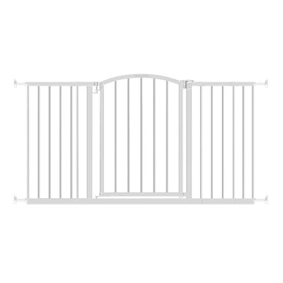 Evangelos Metal Adjustable Pressure Mounted Pet Gate With Door