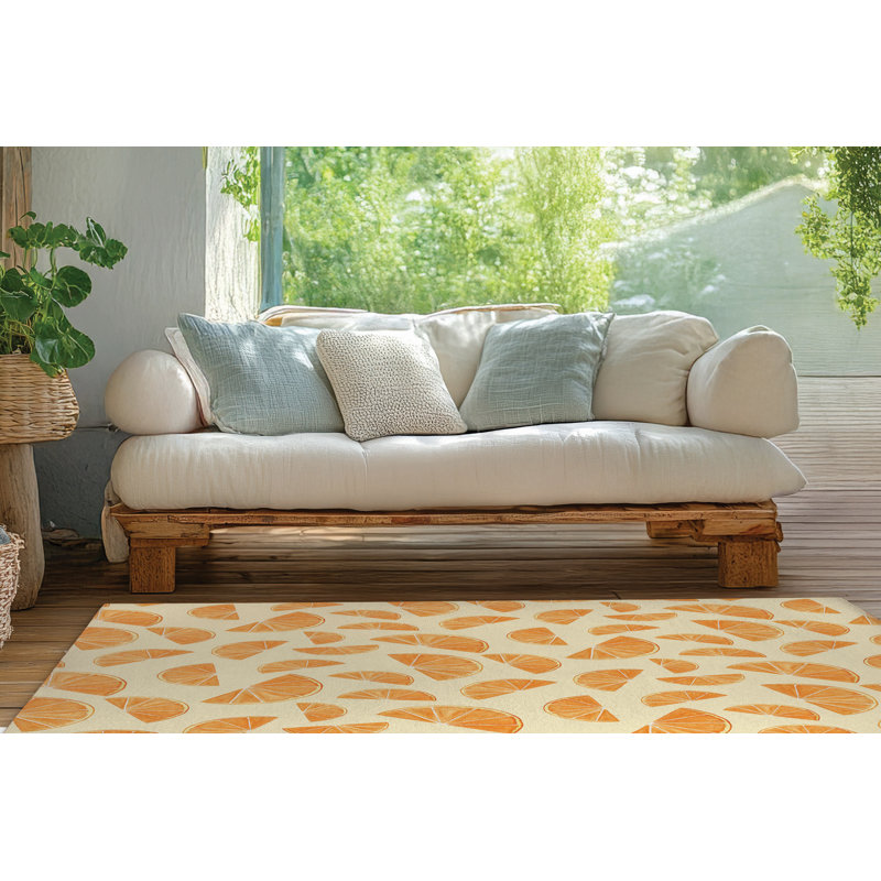 Tapis d'extérieur Summer Oranges, Rectangulaire 3 pi x 5 pi