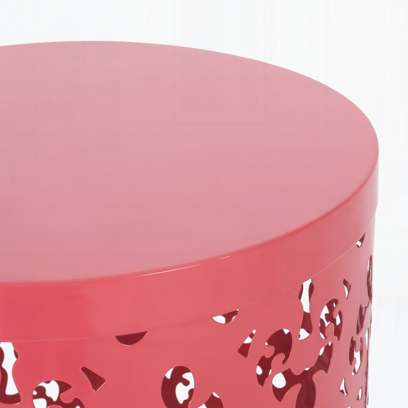 Outdoor Metal Side Table, Coral