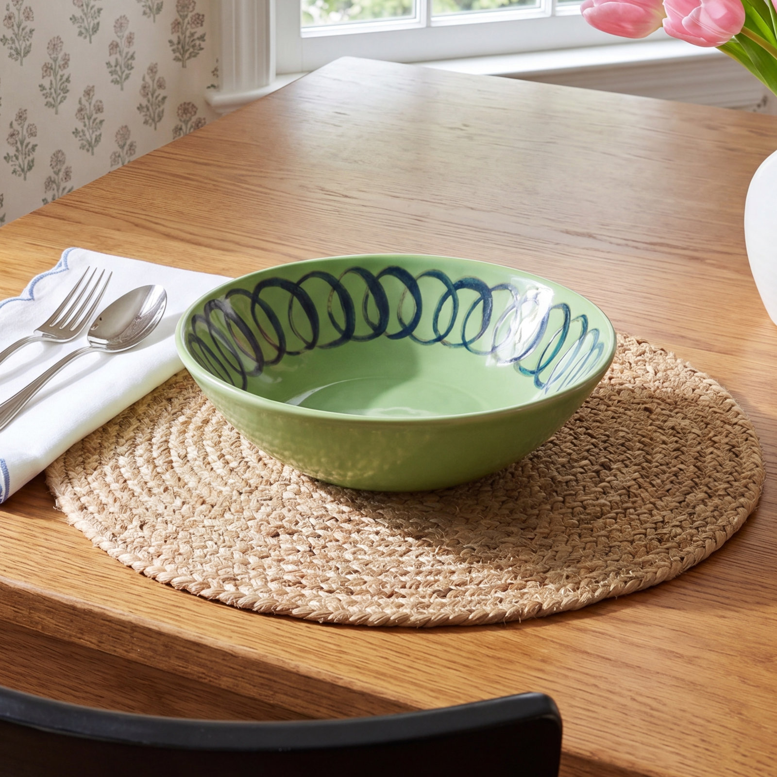 Stoneware Cereal Bowl, Lime