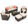 Wicker 7 - Person Patio Conversation Sets with Cushions