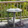 18 Inch Round Outdoor Side Table Adirondack Plastic/Resin Patio Side Table Weather Resistant End Table with Storage Shelf