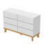 Commode double 6 tiroirs Arneisha