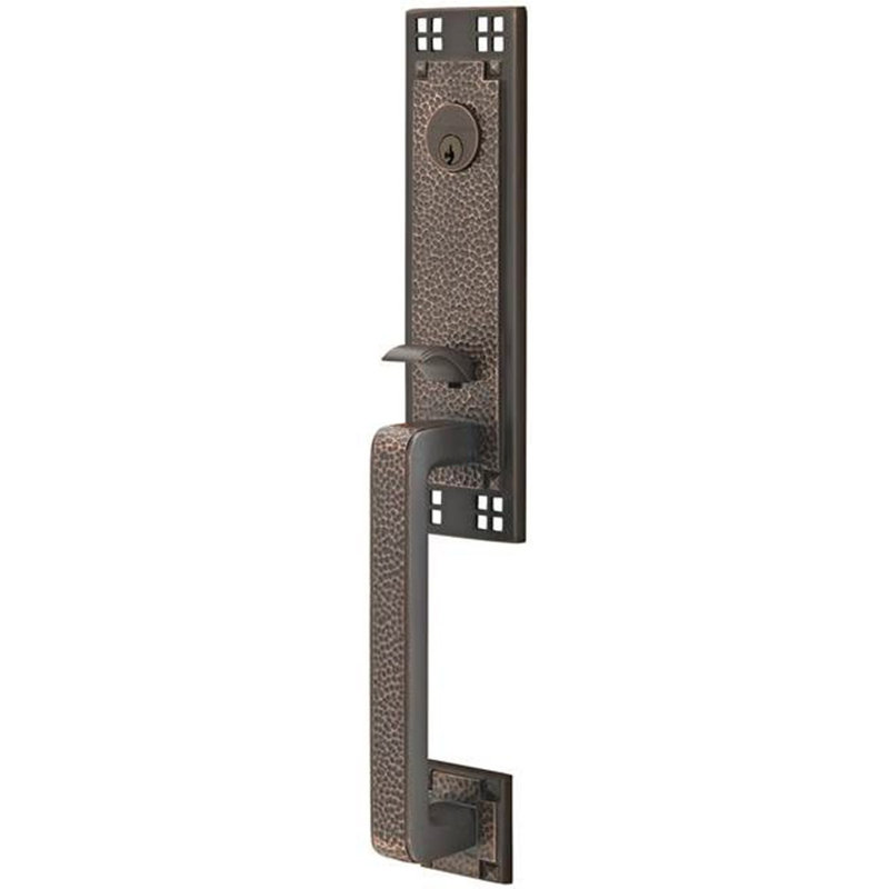 Entretoise tubulaire monolithe Emtek Arts & Crafts, Levier Athena, Bronze huilé, Gaucher