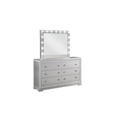 Gailand 6 Drawer 62.5"" W Double Dresser with Mirror -  House of Hampton®, 6D908826E13C414D91B4878FCF163B13