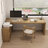 Wood color L-Shaped Solid Wood Desks-107198188-107198189