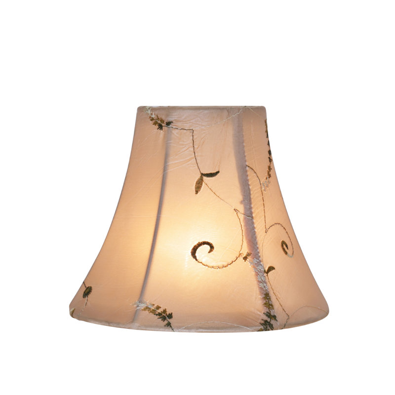 Abat-jour cloche en soie/chantoung de H 5 po en or