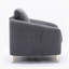 Fauteuil d'appoint gris à dossier lâche