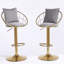 Chaise de bar en velours Peacock Blue