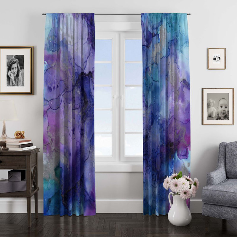 Semi Sheer Curtain Pair, 20" W x 52" L