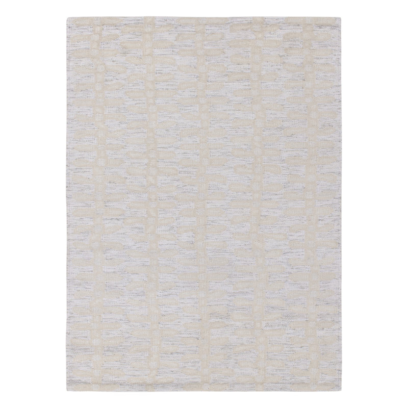 Scandinavian Wool Floral Area Rug, Rectangle 10' x 14'