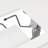Sew Ready Portable Sewing Table with Foldable and Rollaway Design, Silver/White