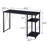 Black 2-Shelf Rectangular Writing Desk-1136820779