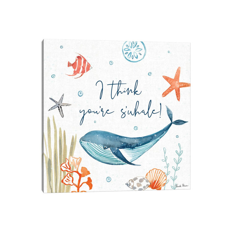 Whale Tale V by Farida Zaman - Wrapped Canvas Gallery-Wrapped Canvas Giclée, 45.72 cm H x 45.72 cm W x 1.91 cm D