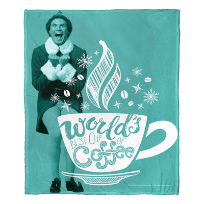 Warner Bros. Elf Best Coffee Silk Touch Throw Blanket, Holiday Humor Blanket, 50x60 Inches