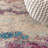 Lasley Contemporary POP Modern Abstract Brushstroke Cream/Pink Rug-1817645229
