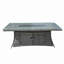 Ensemble de table de salle à manger avec foyer en aluminium 70,87 po de long pour 5 personnes avec coussins Aerolyn