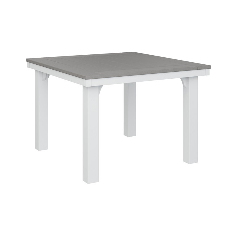 Table de salle à manger carrée Berlin, Gris clair