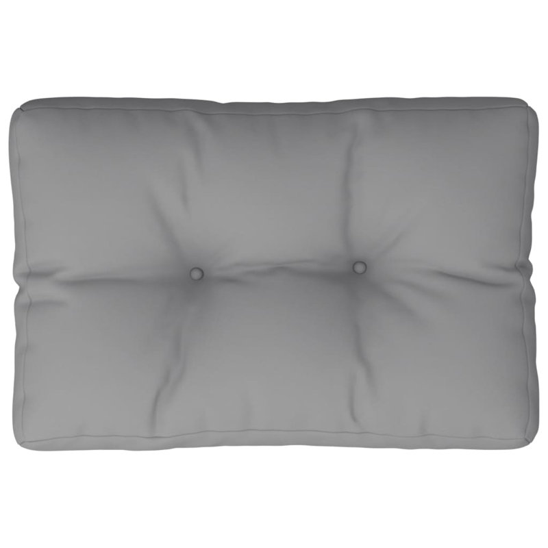 vidaXL Pallet Cushion Grey Polyester 23.6 x 15.7 x 4.7 in, 23.6" H x 15.7" W x 4.7" D, Gray