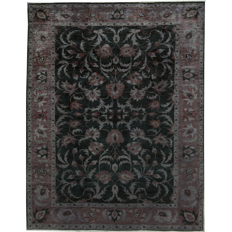 Tapis beige noué à la main de haute qualité