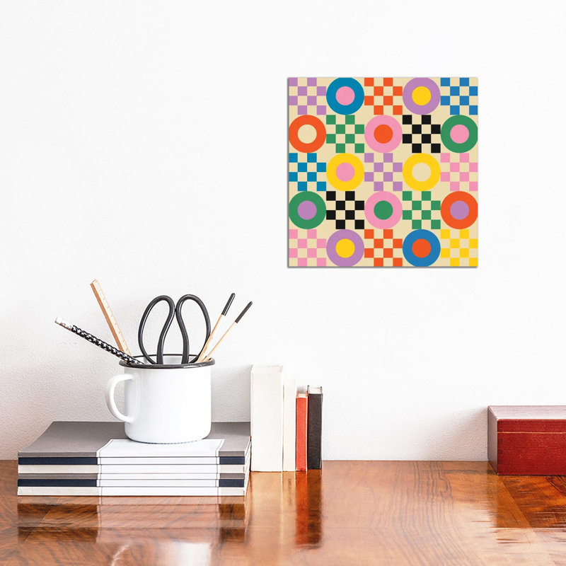 «Lucky Checkerboard», reproduction d'art sur toile tendue, Toile tendue, Ne s’applique pas, H 12 po x l 12 po