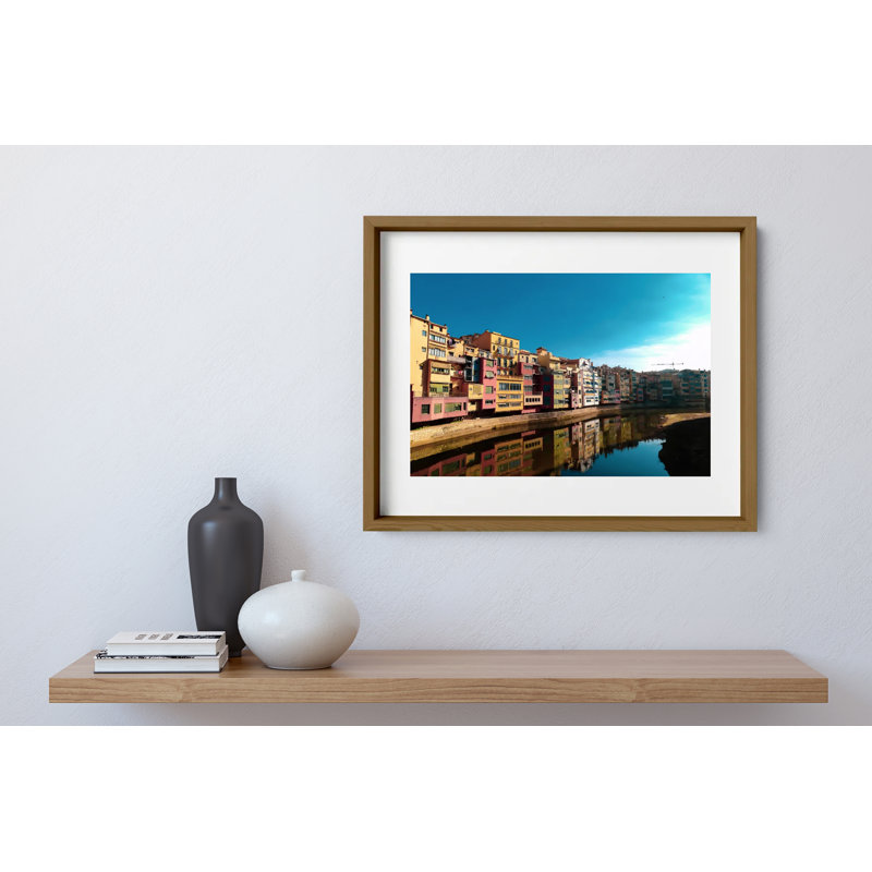 Casa Masó Print by Joseph Regan, 26" H x 36" W x 0.75" D, Walnut