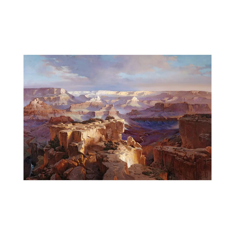 «Grand Canyon I» par Maher Morcos - peinture sur toile tendue, H 8 po x l 12 po x P 0,75 po
