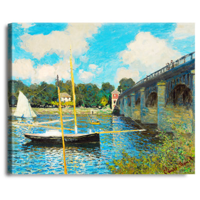 «The Bridge at Argenteuil» par Claude Monet, reproductions d'art classique sur toile, estampe numérique sur toile, art mural pour la décoration intérieure