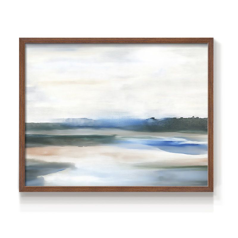 Paysage, série XVII, reproduction encadrée, H 16 po x l 20 po, Noyer