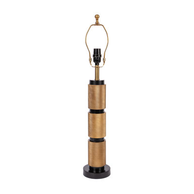 Textured Metal 3 Tiered Cylinder Table Lamp