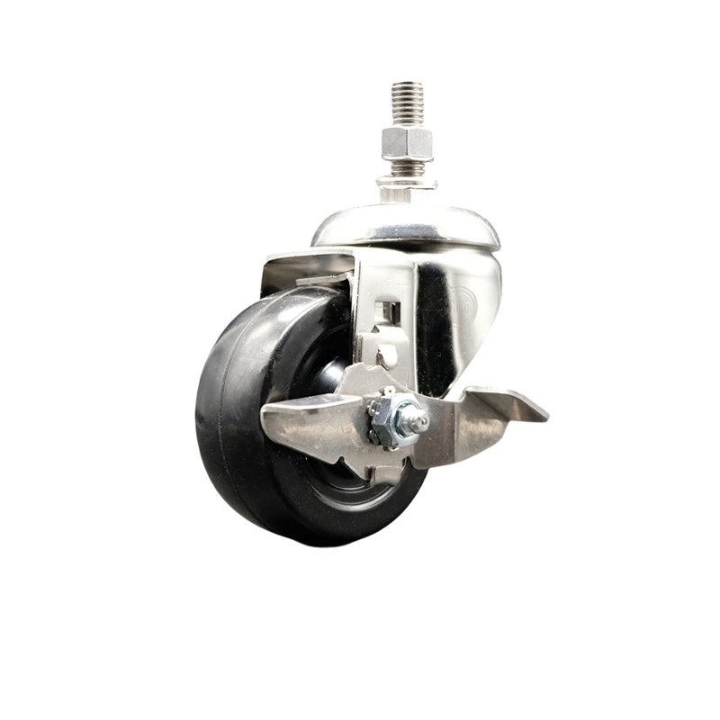 Roue pivotante en caoutchouc 316SS