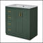 Meuble-lavabo autoportant en bois 30 po avec lavabo en céramique-180285217