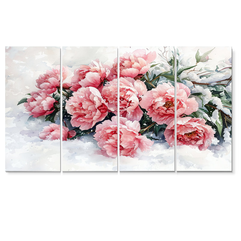 Wagner - pivoines - art mural traditionnel, 4, H 28 po x l 48 po