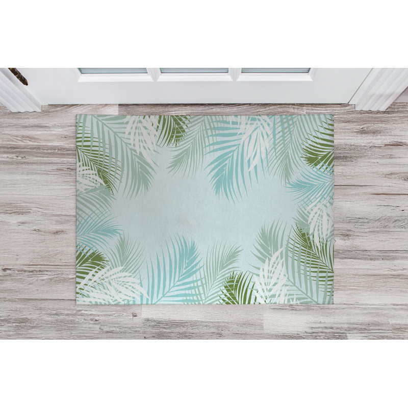 Paillasson Waving Palm Indooor, Bleu, L 60 po x L 84 po