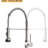 Commercial Kitchen Faucet With Pull-Down , Brushed Nickel, Single Handle, High Arch Spout For And Bath Sinks Faucets Led Sink Faucet, Pull Down 360 Rotation