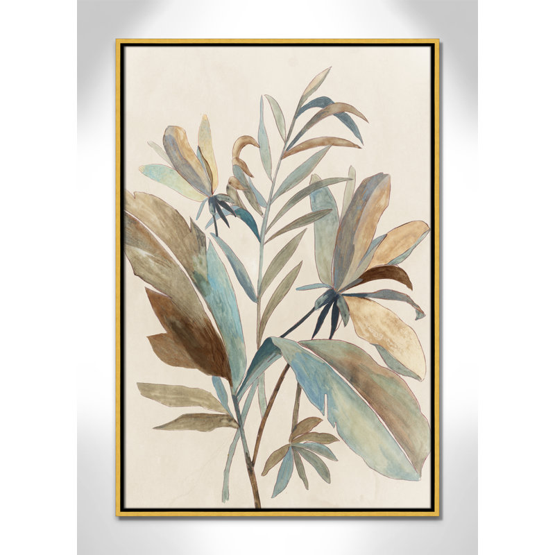 «Vintage Tropics I», art encadré à fond, H 37,5 po x l 25,5 po x P 2 po, Or