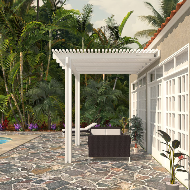 Pergola en métal l 144 po x P 96 po