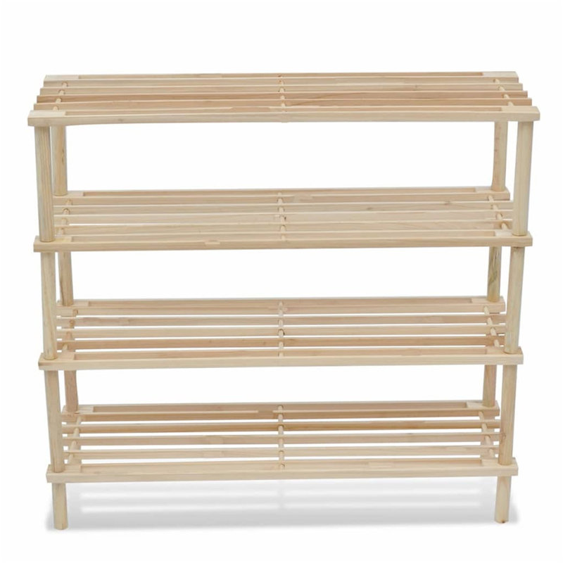24 Pair Solid Wood Shoe Rack